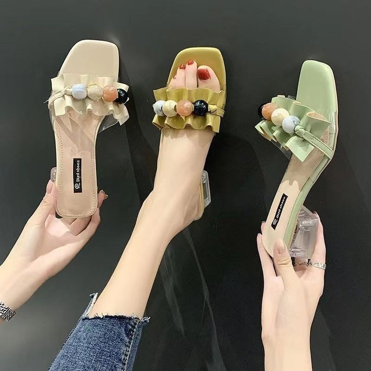Sandalias de Tacón Bajo para Mujer de PU Antideslizantes para Verano image 1