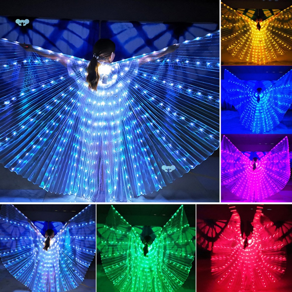 Led Wing Belly Dance Colorful Glowing Light Up Costume
