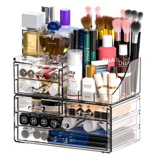 Acrylic Cosmetic Box Transparent Drawer Stackable Large Capacity Dresser Bathroom Cabinet Sundries Organizer Storage Box