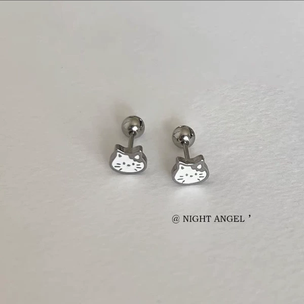 Drip glaze kitten kitten ears nails one pair