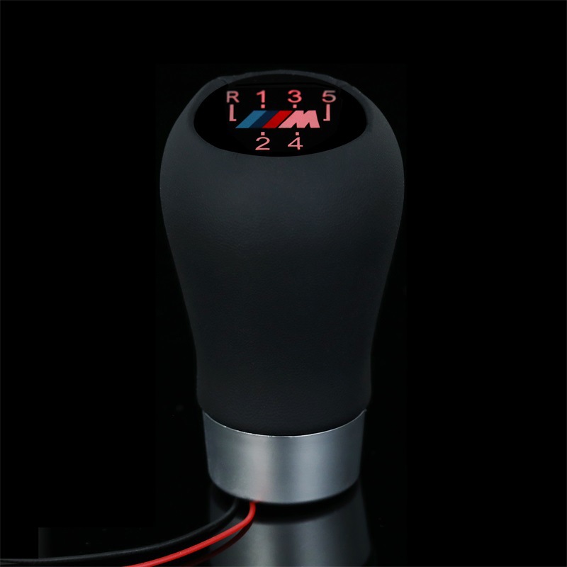 Transfronterizo aplicable a BMW manual coche luz roja LED cambio de marchas bola de mano personalidad modificación accesorios de cabeza de marchas image 4