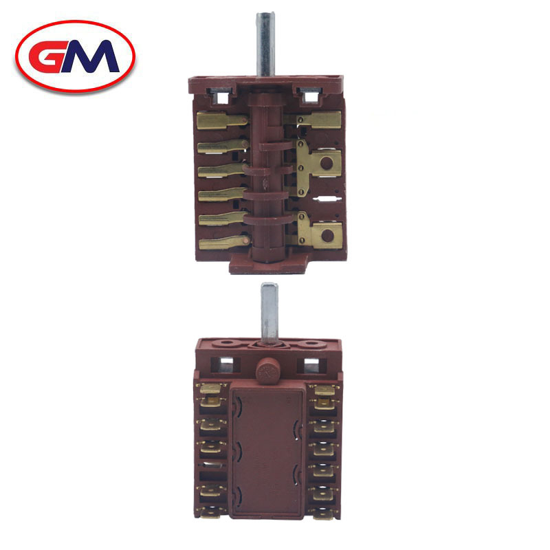 厂家供应烤箱电炉旋转开关按键电烤箱旋钮开关多档位旋转开关