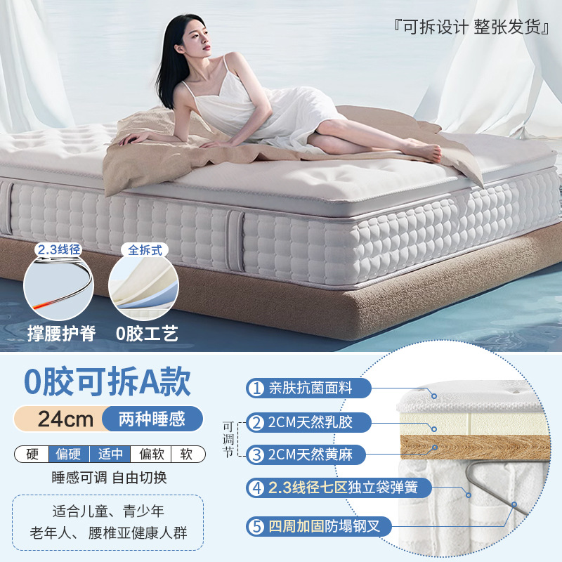 ラテックスマットレス ヒルトン五つ星ホテル シモンズ B&B アパートメント ソフトとハードの両用脊椎保護 独立したスプリングの厚み