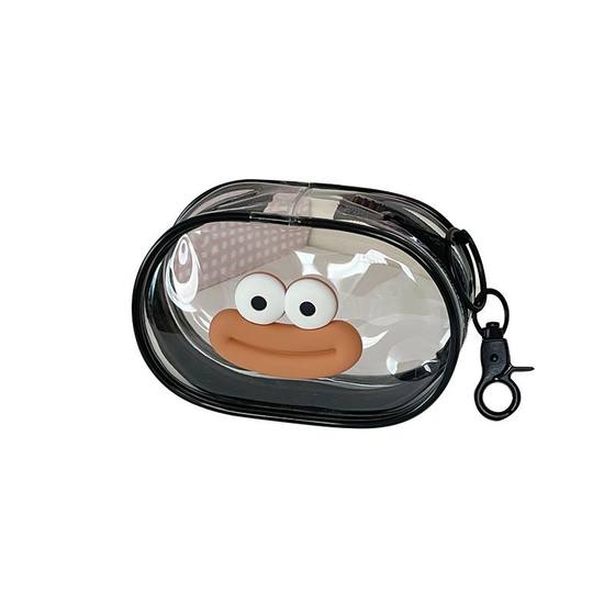 Transparent Data Cable Storage Bag Portable Waterproof Travel Simple Key Ring Pain Bag Blind Box Hand-held Storage Bag Pendant