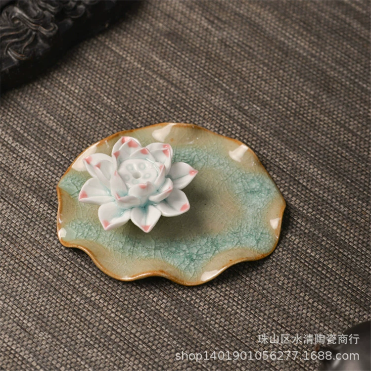 Керамическая диска из лотоса Jingdezhen диска для благовоний ароматная печь для дома украшения лотоса нити благовоний заглушка
