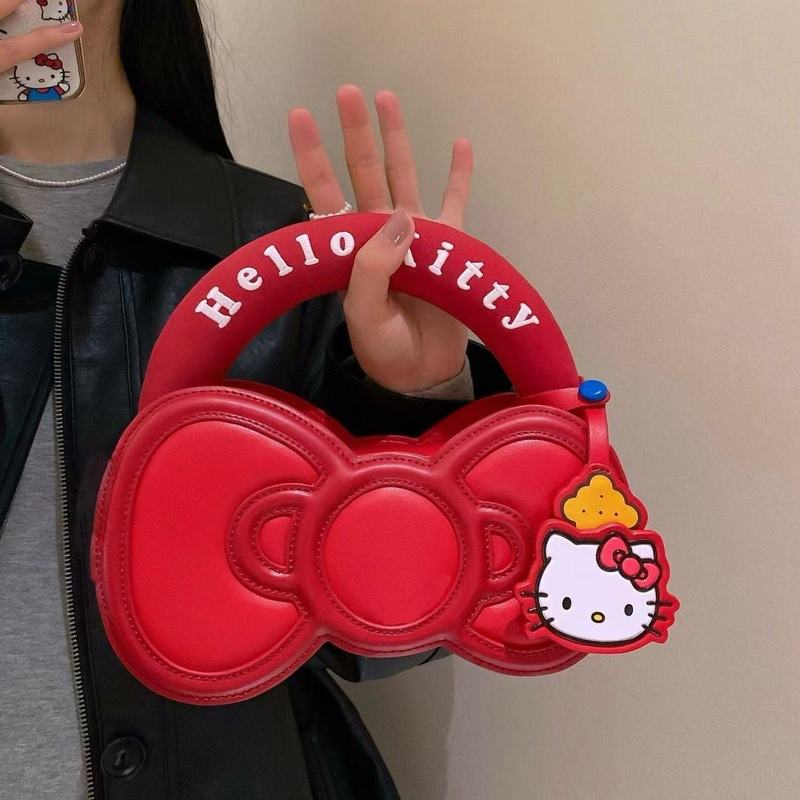 Hellokitty蝴蝶结包包手提包斜挎包大容量可爱通勤女生百搭手机包|undefined