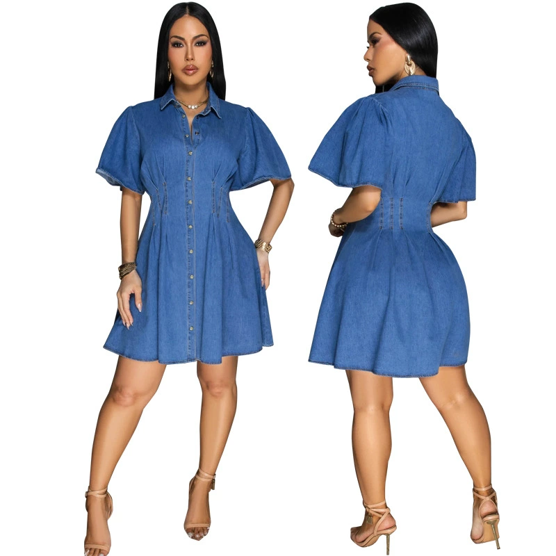 218683 AliExpress Amazon желает независимую станцию, новое джинсовое платье для похудения на талии, завод-производитель