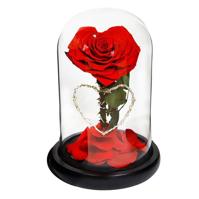 Yunnan Yongsheng flor cubierta de cristal artesanía regalo decoración al por mayor para la novia del maestro día