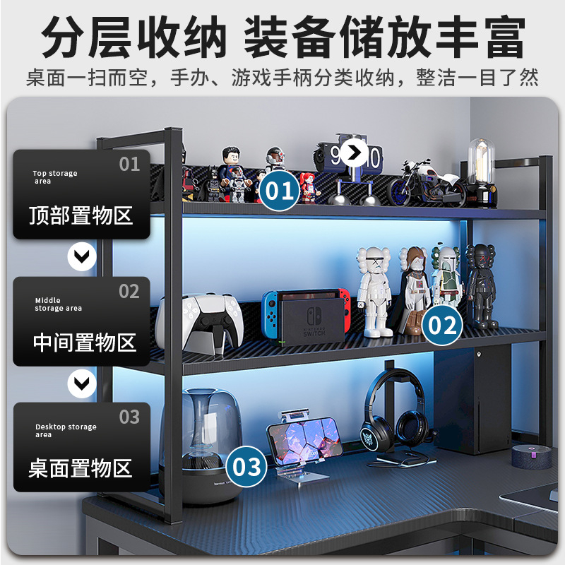 Estante de escritorio pequeño estante de hierro forjado multicapa simple estante de escritorio de oficina estante de almacenamiento de escritorio de escritorio