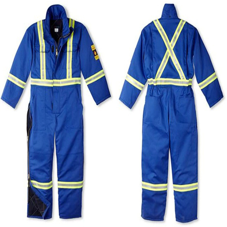 纯棉阻燃防火防静电连体工作服棉服冬季反光棉衣可拆内胆棉服