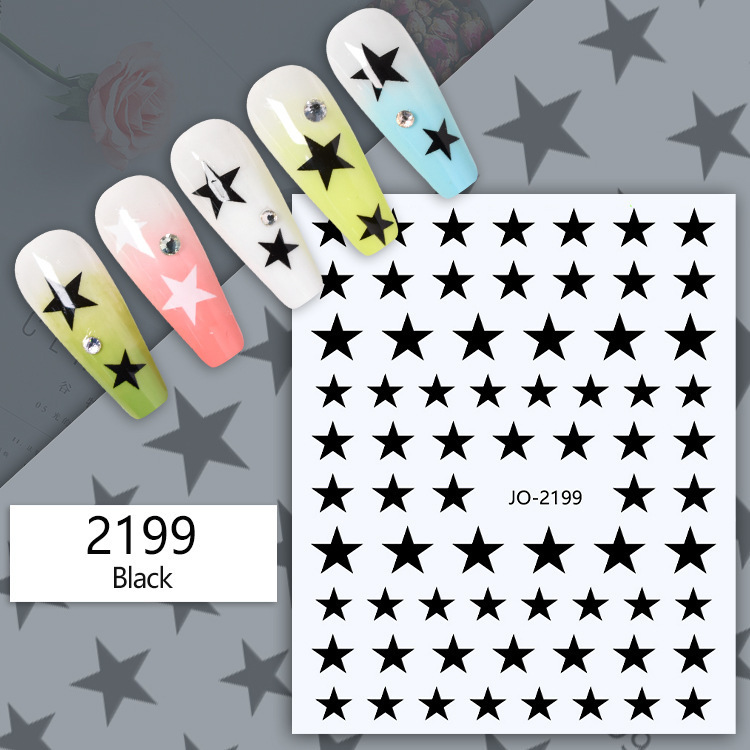 Cross-border supply nail stickers nail stickers five-pointed star 12 can be packaged set hollow spray-painted star stickers Cross-border supply nail stickers nail stickers five-pointed star 12 can be packaged set hollow spray-painted star stickers