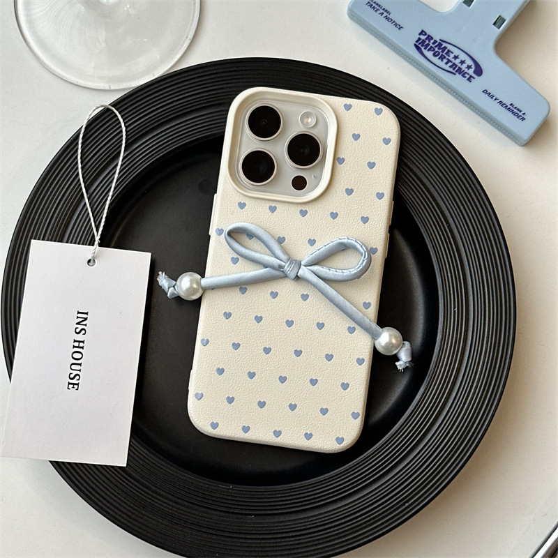 Silica Gel Material Heart Shape, Bow Knot Pattern Silica Gel Heart Shape Bow Knot Cute Phone Cases Phone Accessories