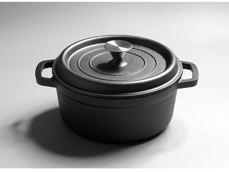 European Style Cast Iron Bread Pan With Double Handles Deepened_voghion.com