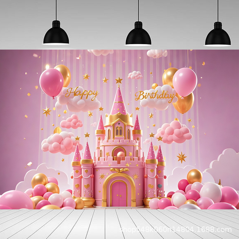 2025 nueva tela de fondo al aire libre fiesta de cumpleaños diseño del lugar foto de dibujos animados fotografía fotografía tela de fondo comercio exterior