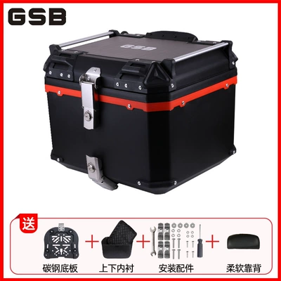 Rear Trunk Large Capacity: Motorcycle trunk - quick-release-model-50l-black