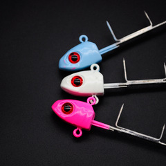 Factory direct sale too fish head Tiaoyu hook strong glow-in-the-dark one book two book needle colorful glow-in-the-dark deep sea anchor hairtail fish head hook