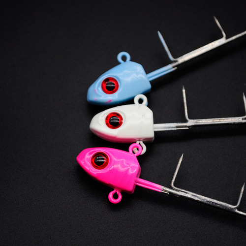 Factory direct sale too fish head Tiaoyu hook strong glow-in-the-dark one book two book needle colorful glow-in-the-dark deep sea anchor hairtail fish head hook