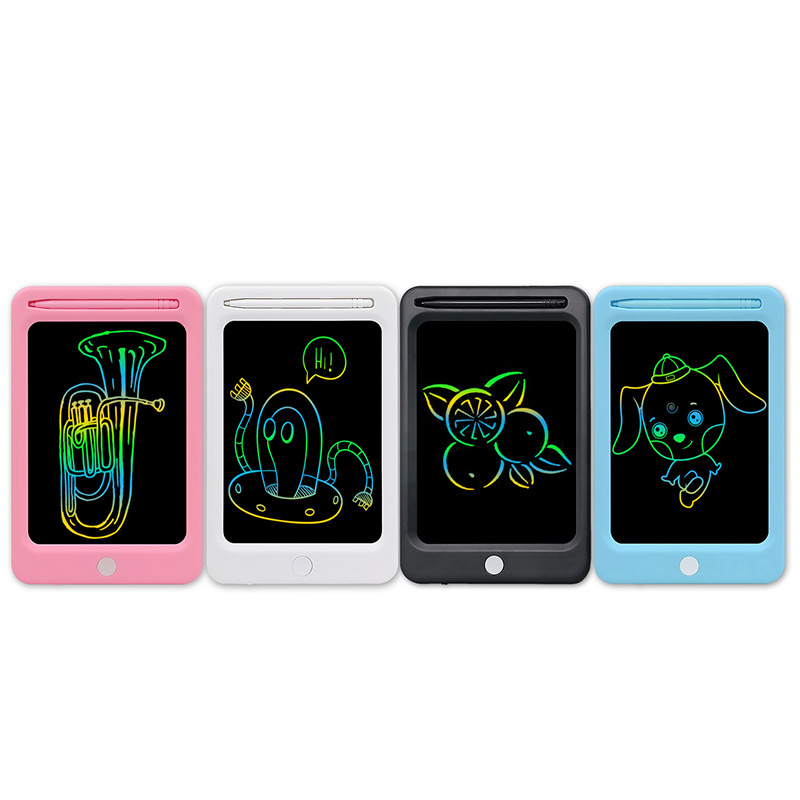 工厂定制8.5寸液晶写字板跨境外贸彩色绘画板高亮笔迹儿童画板