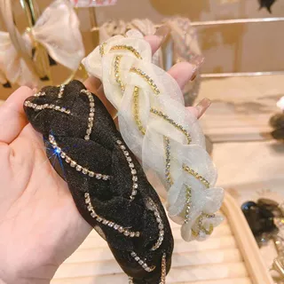 抖音爆款明星同款水钻发箍编织仙女立体高颅顶高档轻奢镶钻发饰