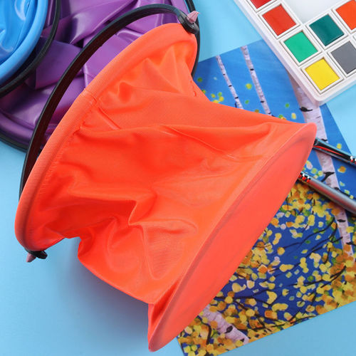 Small size with partition wash brush bucket rubber water bucket folding water bucket telescopic plastic art painting water bucket art water 