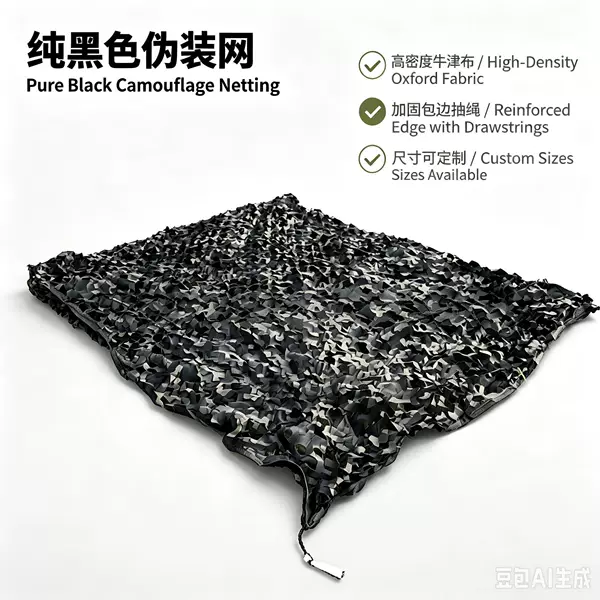 Pure Black Camouflage Net Black Camouflage Net Camouflage Net Black Decorative Net Sunshade Net Concealed Net Theme Decorative Net