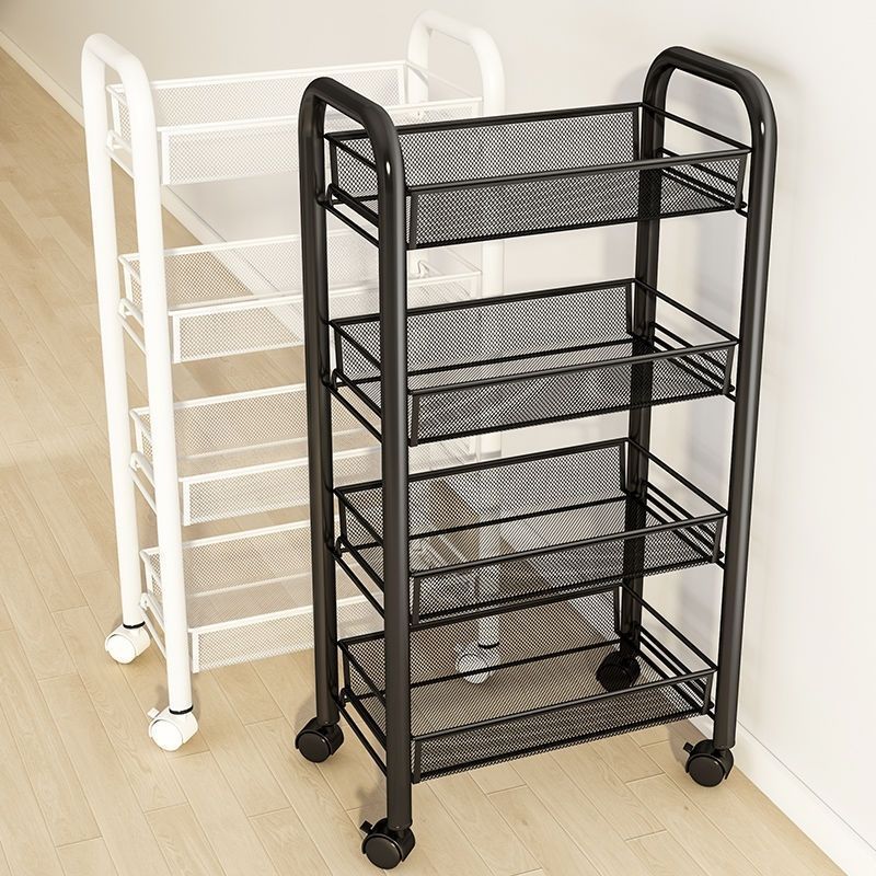 Baño de acero inoxidable carro de almacenamiento estante de almacenamiento tipo piso estante de almacenamiento multicapa de cocina estratificado gabinete de almacenamiento