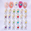 Three dimensional fake nails for manicure for nails, accessory, metal nail decoration for St. Valentine's Day