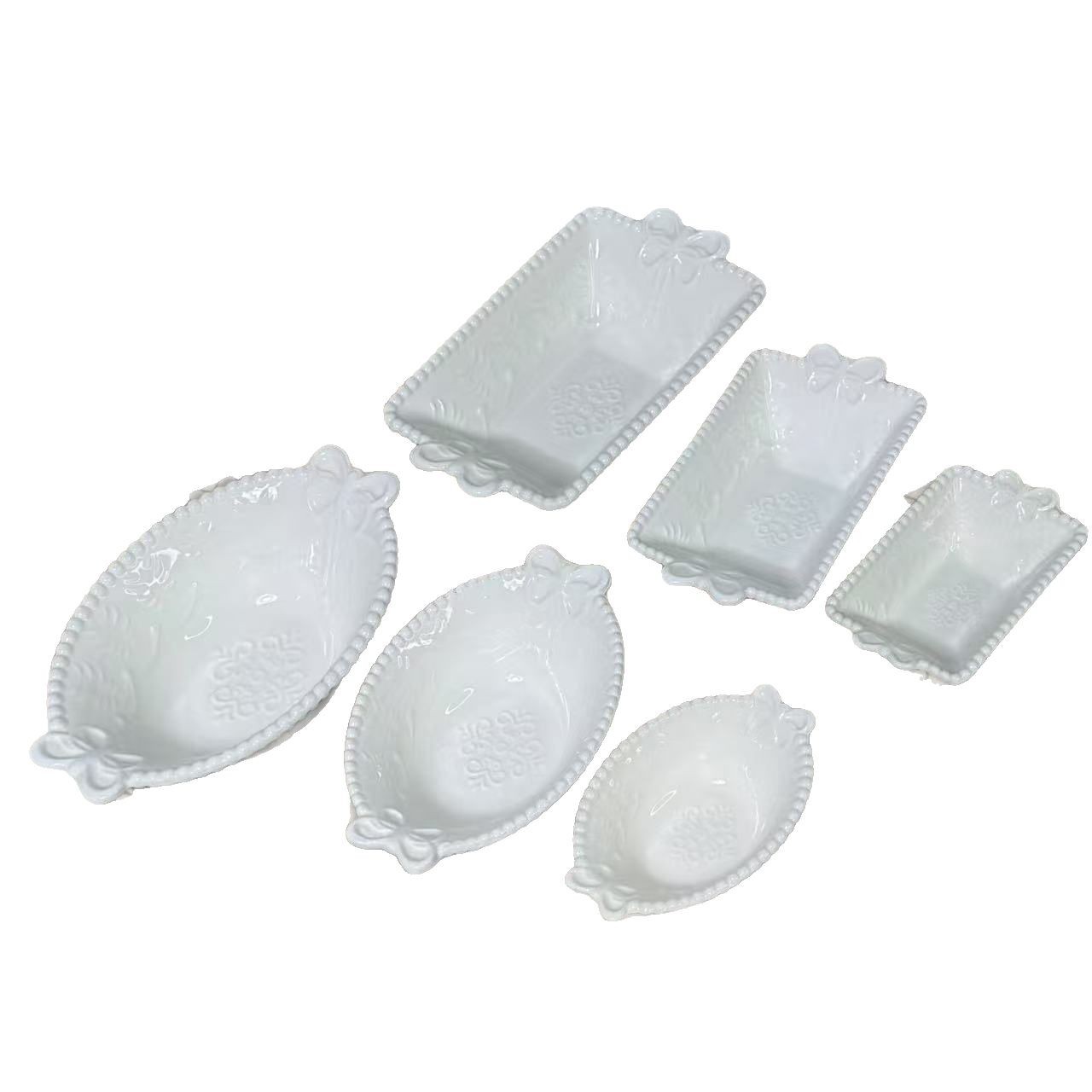 Plato Pequeño de Cerámica para Condimentos Cerámica Diseño en Relieve para Hoteles y Aperitivos