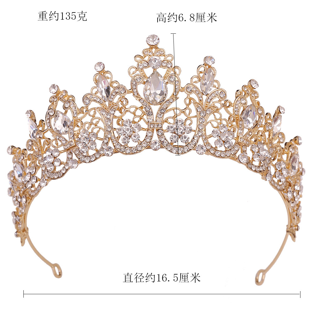 新娘水晶皇冠项链