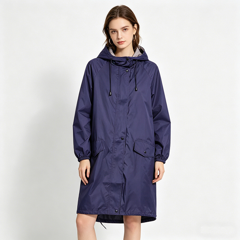 Fashionable Raincoat for Both Rain and Sun, Outdoor Travel Long Windbreaker, Breathable Rainproof Clothing, Urban Rain Jacket for Cross-Border Use
