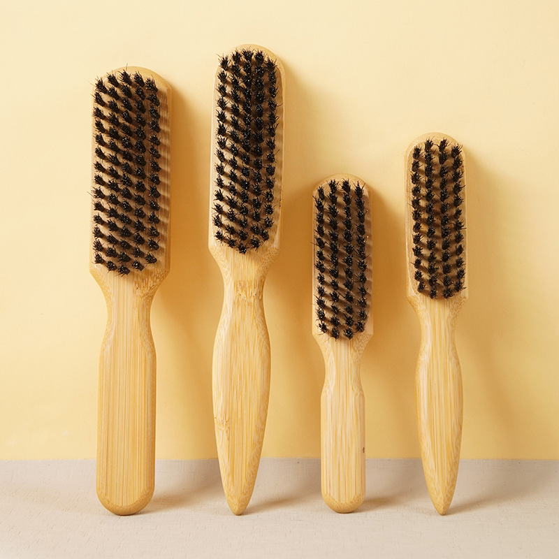工場在庫卸売メンズオイルヘッドスタイリングひげブラシ竹猪毛ヘアクリーニングひげスタイリングコーム|undefined