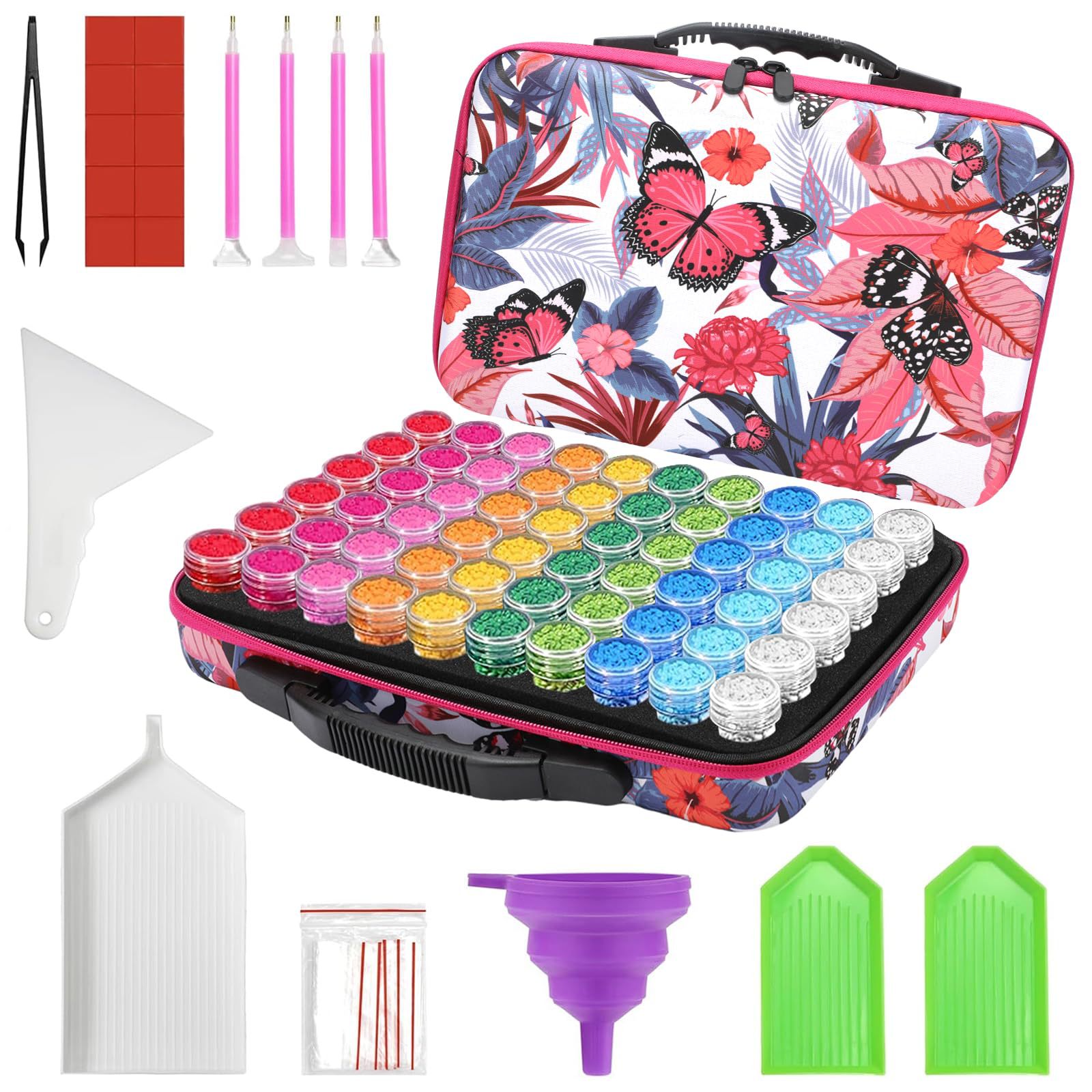 도구 + 보라색 나비 60개(병 포함)