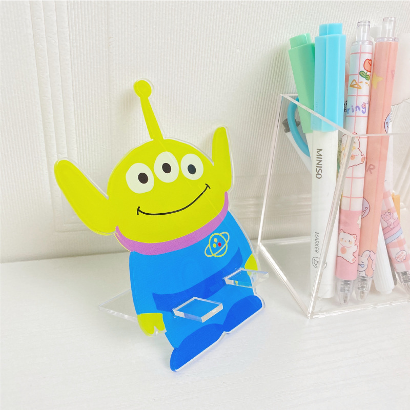 Acrylic Cartoon Cute Desktop Mobile Phone Holder, Lazy Person Chasing Drama Artifact, High-Looking Mobile Phone Holder