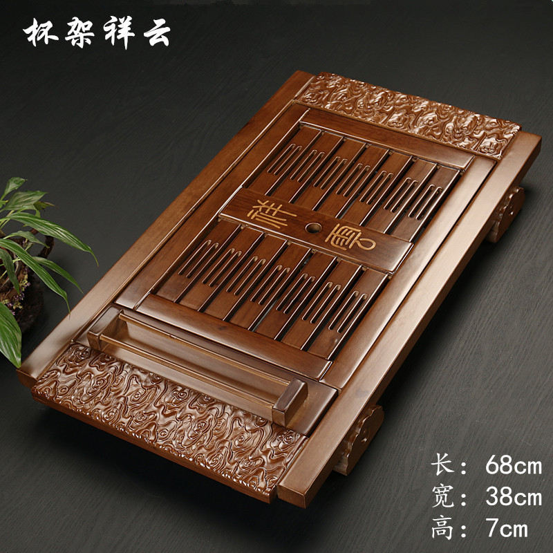 实木茶盘套装家用茶盘家用功夫茶具茶台带排水储水单盘茶托盘|undefined