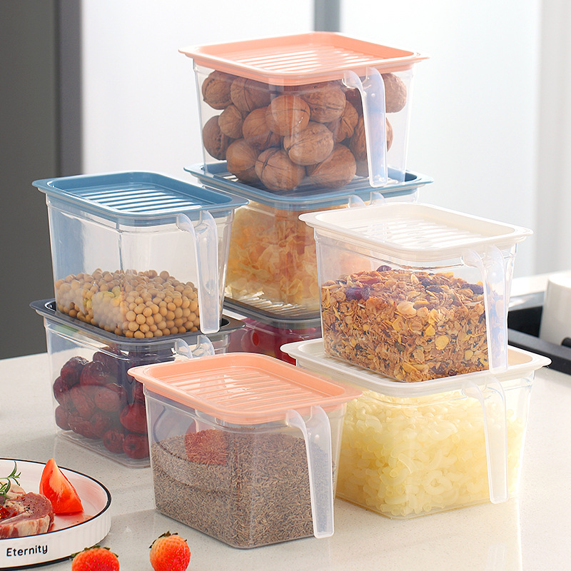 Refrigerator special vegetable and egg storage box with lid transparent plastic fruit sealed box food grade crisper wholesale