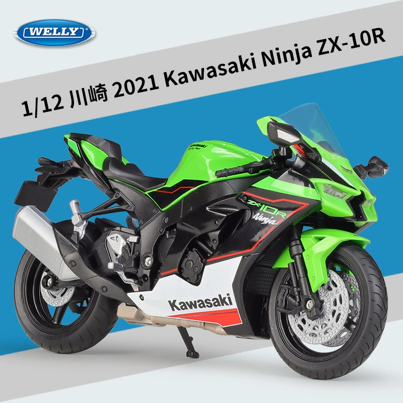 Welly 1:12 Kawasaki NINJA ZX10R — масштабная модель мотоцикла из сплава
