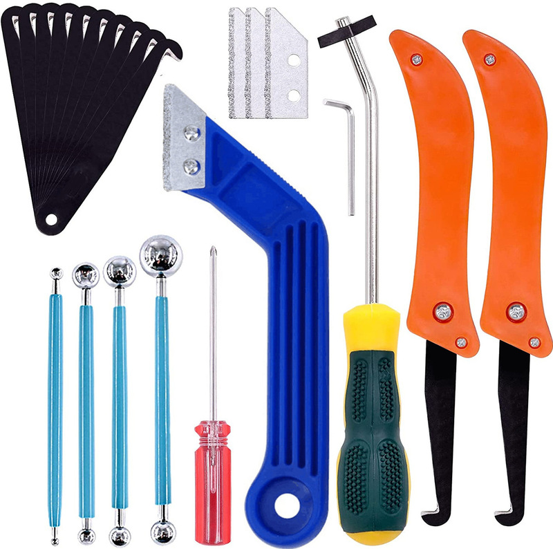 22-piece grout removal tool set, grout saw blade, tile joint cleaning brush, grout edge beauty tool