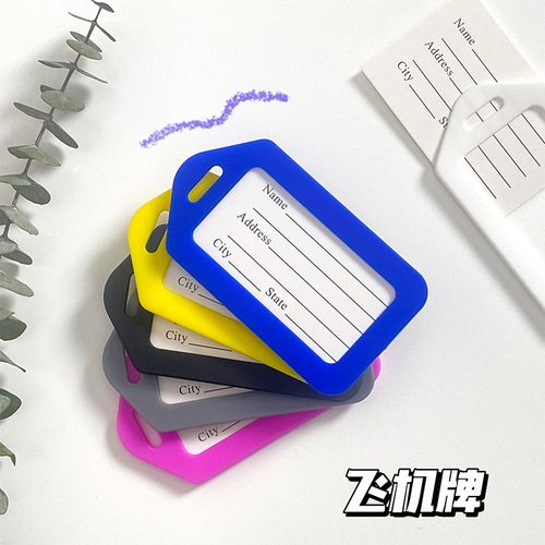 Luggage tag plastic checked luggage tag card holder boarding travel tag factory direct sale
