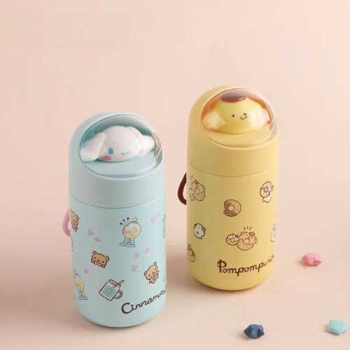 Sanrio Landscape Figure Insulated Cup Cute Cartoon High-Quality Corgi Dog Unisex Stainless Steel Portable Water Cup