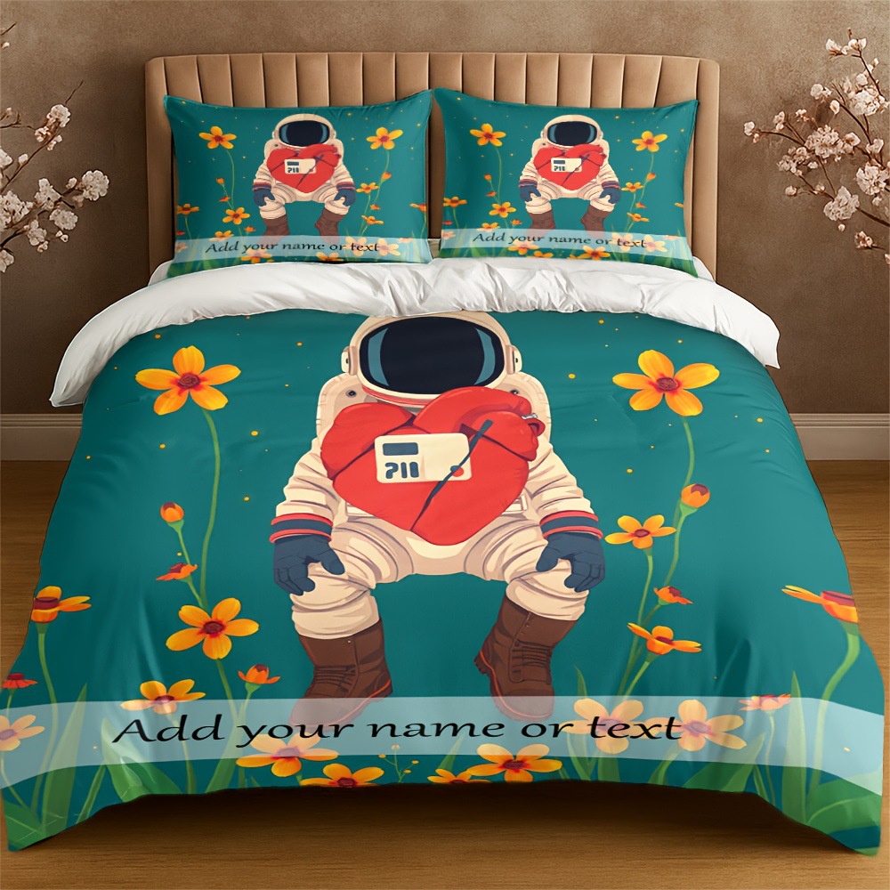 Transfronterizo textil doméstico astronauta suave impresión digital abrasión quilt kit fuente soporte de fábrica TEMU / JIT