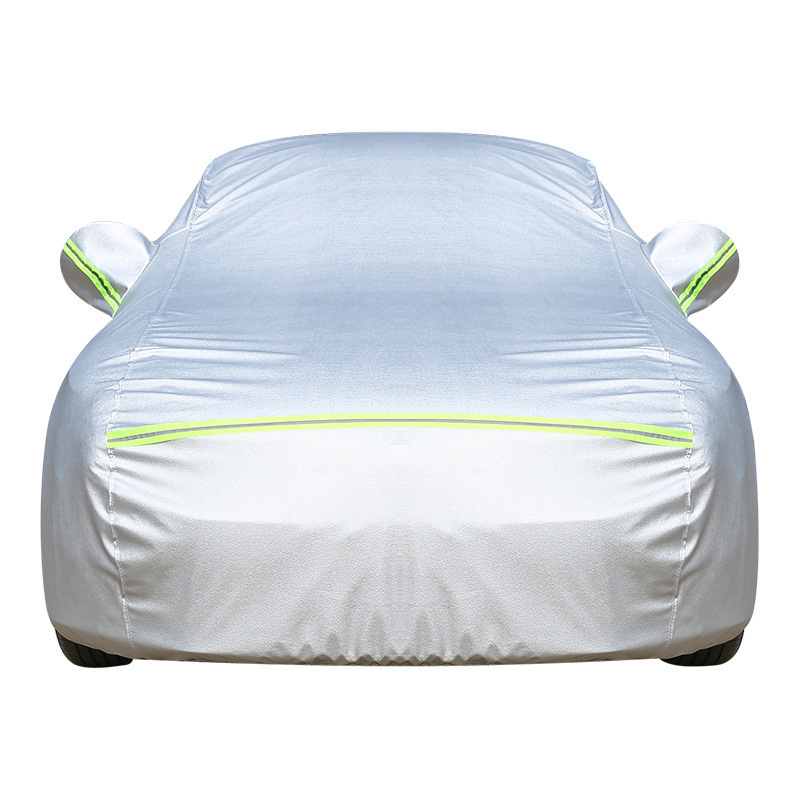 Car clothing thickened 210D Oxford cloth aluminum film full cover car cover cover heat insulation sunscreen rainproof dustproof sunshade cover