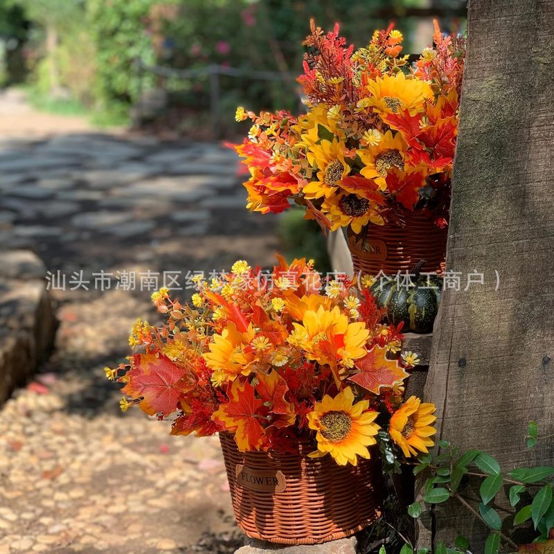 Amazon クロスボーダー秋の屋外シミュレーション花束植物プラスチック家の装飾結婚式の写真の小道具ホテル|undefined