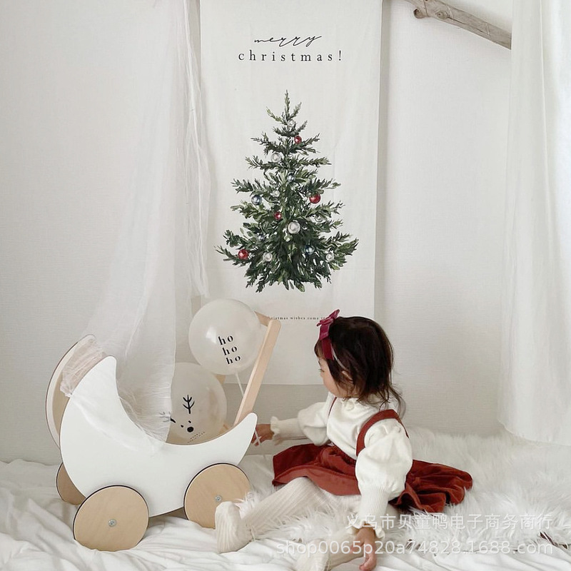 Ins Style Room Decoration Background Hanging Cloth Christmas Supplies Wall Decoration Tapestry Simple Photo Background Props