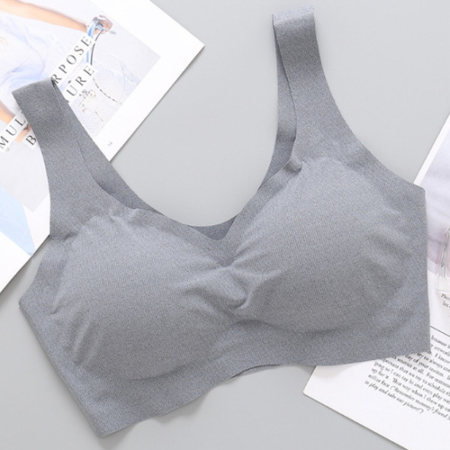 Women's Small Cup Shaping Latex Comfort Backless Sports Modal Bralette with Deep V Simple Design