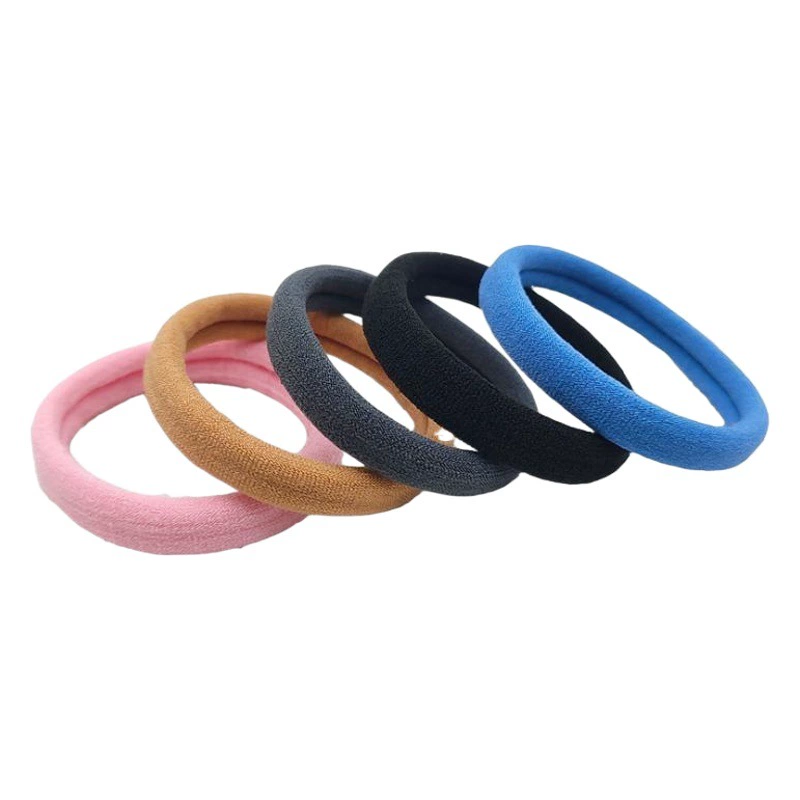 Бесшовная резинка головной убор резинка для волос Веревка для волос Южная Корея высокая резинка для волос черное полотенце кольцо Live