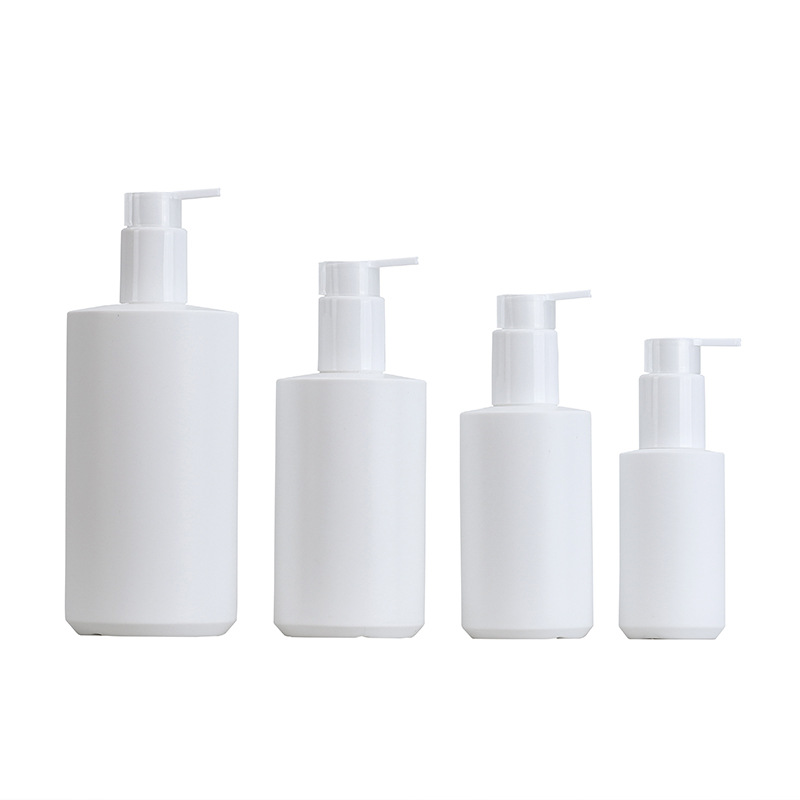 Nuevo producto PE peluche plástico botella de bomba de presión 100 - 200ml botella de emulsión blanco mat 300 - 500ml botella de champú