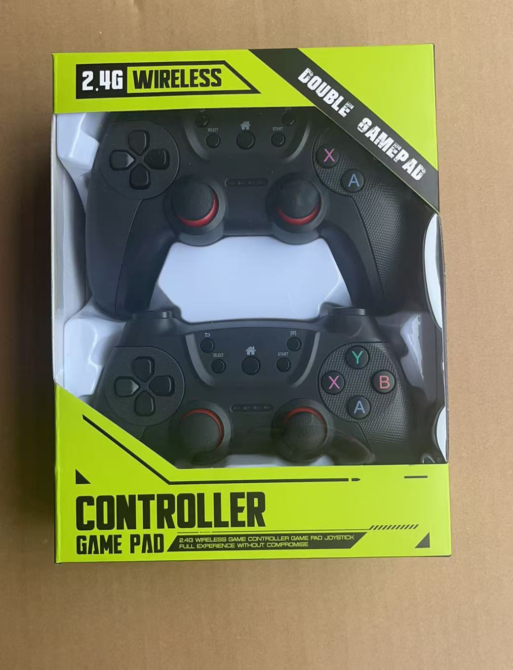 Fabricante suministro directo 2.4g inalámbrico controlador de juegos doble doble Android TV controlador de juegos multifuncional