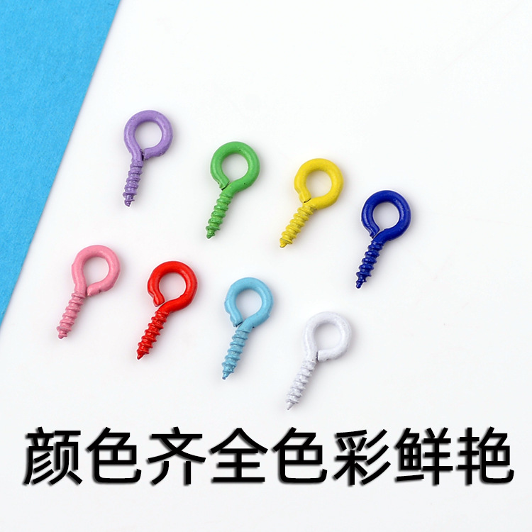 Pintura de metal cuerno de oveja color de uñas pintura cuerno de oveja tornillo de uñas color oveja ojo uñas bricolaje accesorios de joyería al por mayor