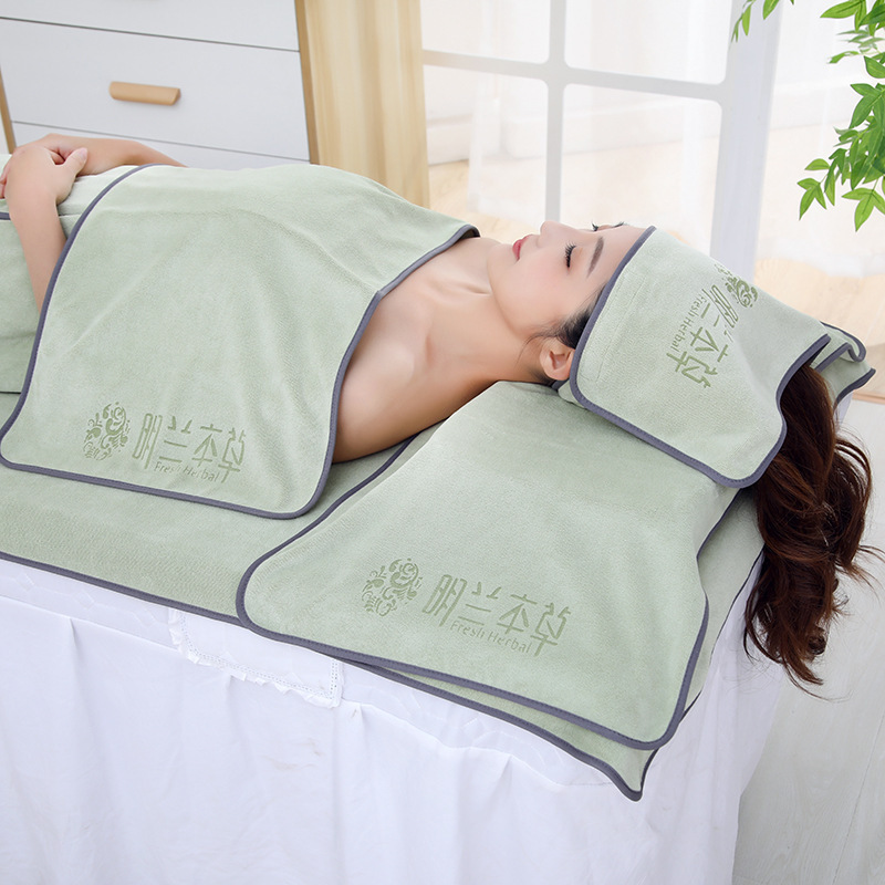 Beauty salon towel printed logo set wholesale skin management turban bed bath towel large towel sheets bath skirt