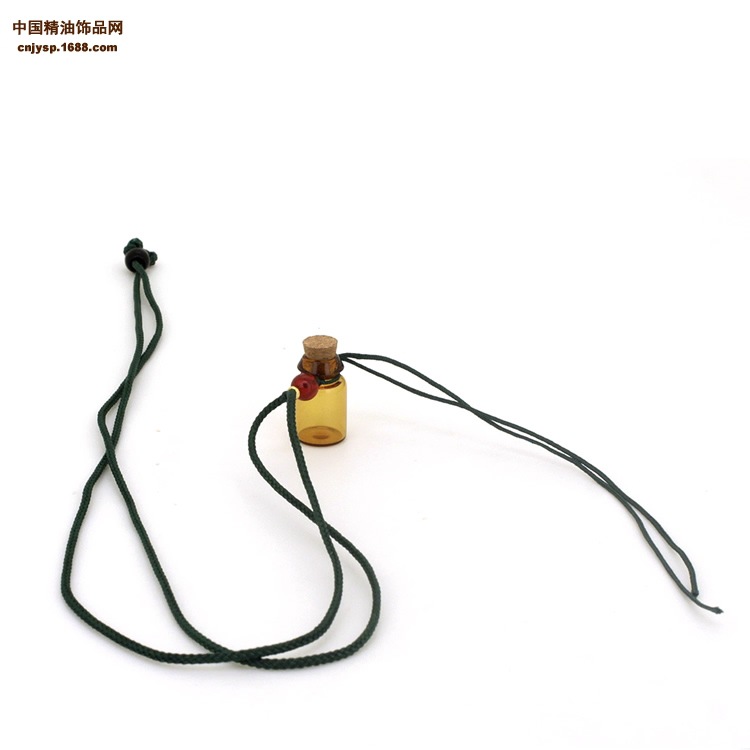 精油饰品网1ml茶色瓶带珠黑色细绳项链3.jpg